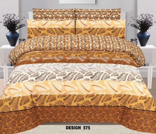 Chenab 3 PCs Bedsheet Set D-575