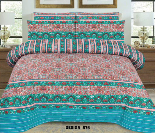 Chenab 3 PCs Bedsheet Set D-576