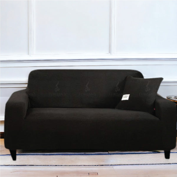 Fitted Micro Mesh Sofa Cover (Black Color)