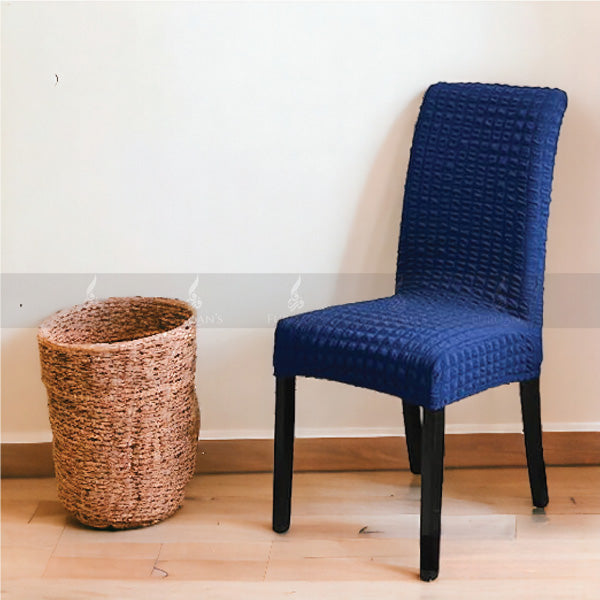 Fitted Style Bubble Stuff Chair Cover (Blue Color)