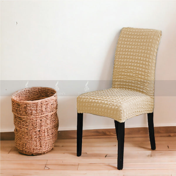 Fitted Style Bubble Stuff Chair Cover (Skin Golden Color)