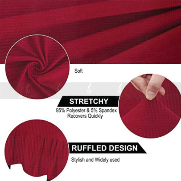 Frill Style Micro Mesh Chair Cover (Maroon Color)