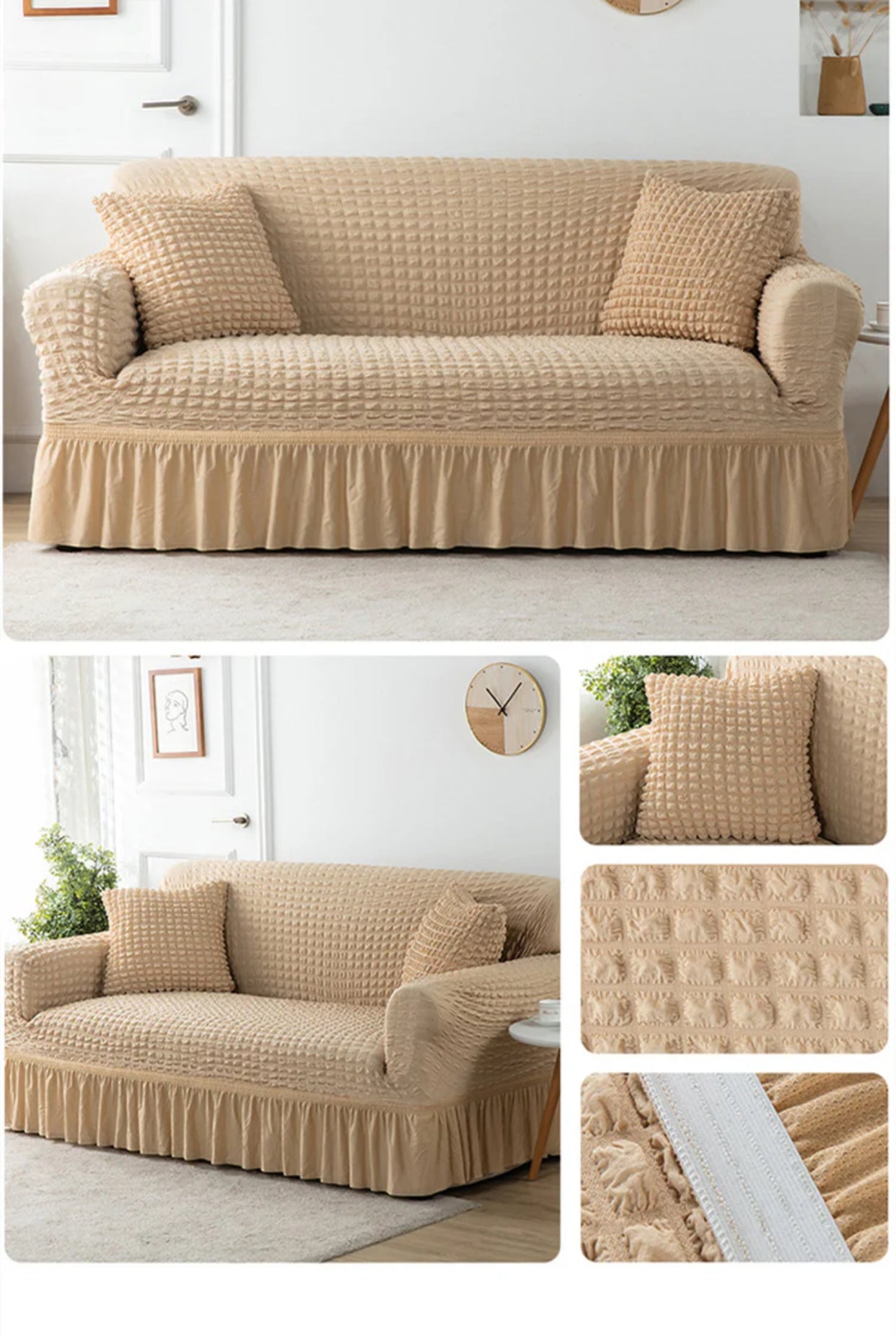 Bubble Stuff Frill Style Sofa Cover