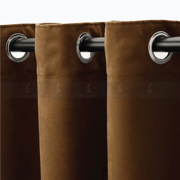 Premium Velvet Curtains (Copper Color)