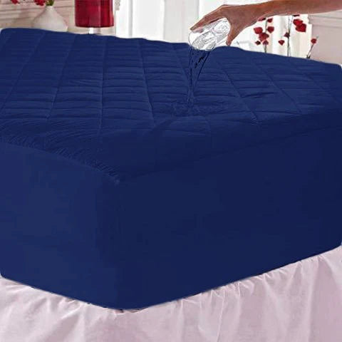 Quilted Waterproof Mattress Protector (Blue Color)