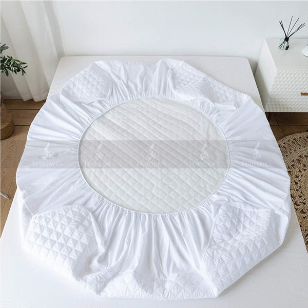 Quilted Waterproof Mattress Protector (White Color)