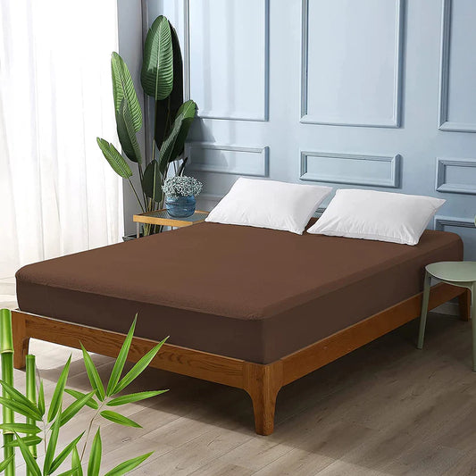 Waterproof Mattress Cover (Brown Color)