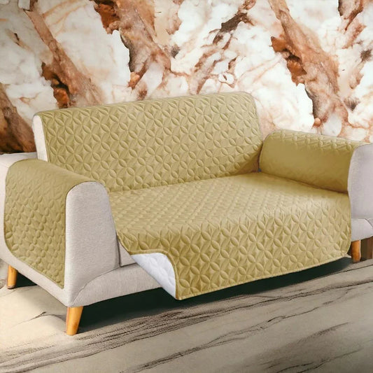 Ultrasonic Quilted Sofa Cover (Skin Golden)