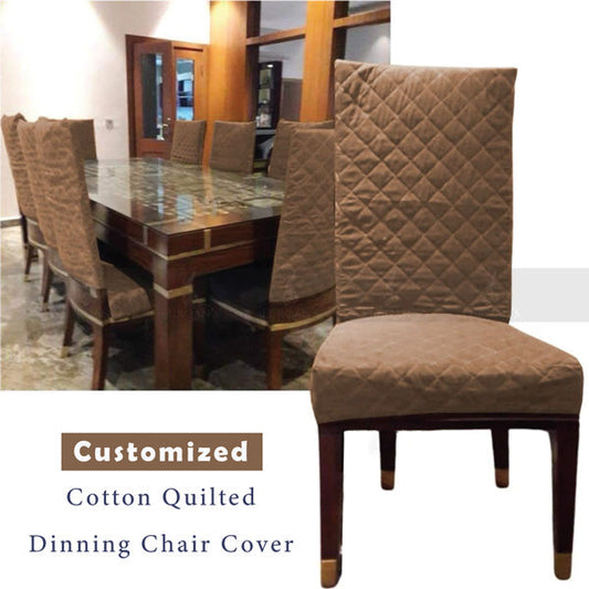 Ultrasonic Quilted Chair Cover (Brown Color)