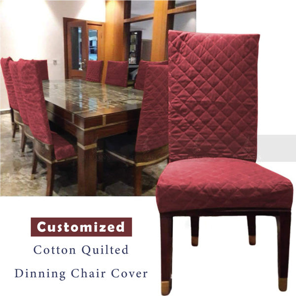 Ultrasonic Quilted Chair Cover (Maroon Color)