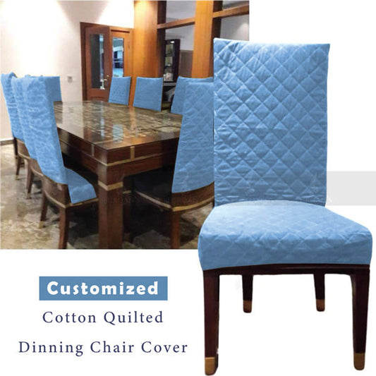 Ultrasonic Quilted Chair Cover (Sky Blue Color)