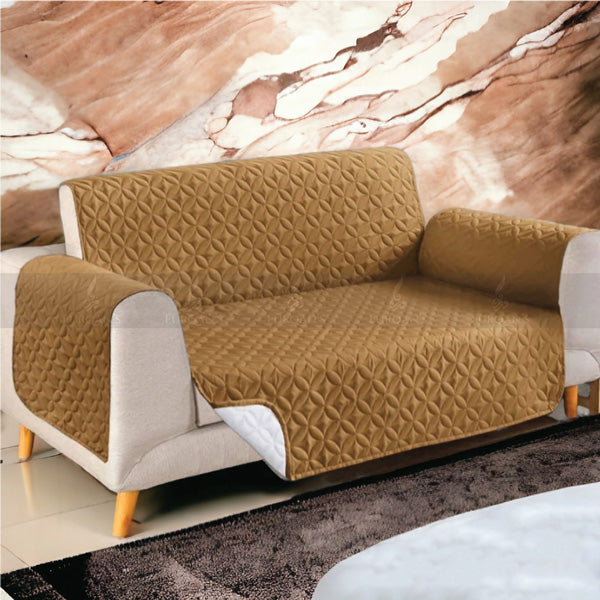 Ultrasonic Quilted Sofa Cover (Copper Color)