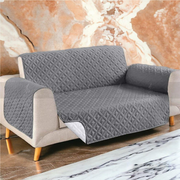 Ultrasonic Quilted Sofa Cover (Grey Color)