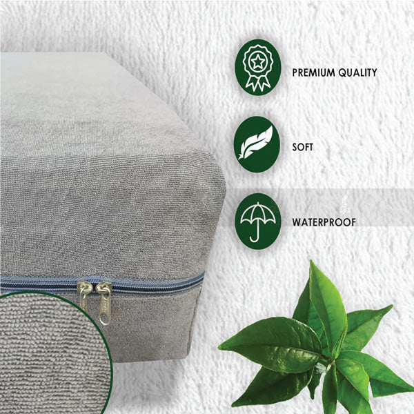 Waterproof Zipper Mattress Protector (Grey Color)