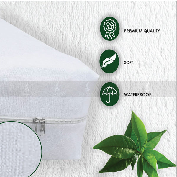 Waterproof Zipper Mattress Protector (White Color)