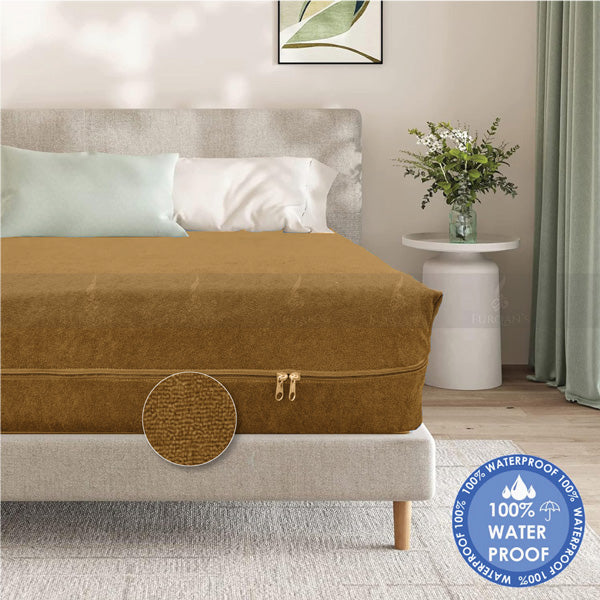 Waterproof Zipper Mattress Protector (Copper Color)